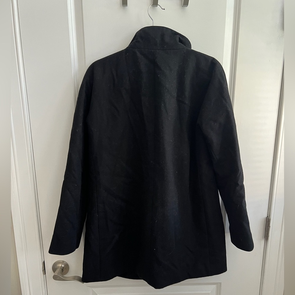 J. Crew Classic Black Wool-Blend Stand Collar Coat - Picture 2 of 2